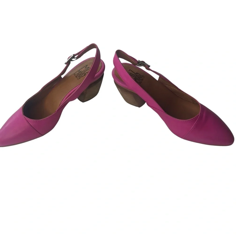 Miz Mooz Leather Slingback Pumps -Aurora Fuchsia EU 39 (US 8.5-9) - Picture 6 of 9